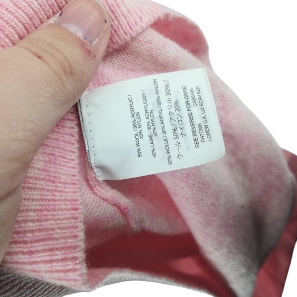 J Crew Crew Neck Ruffle Sleeve Wool Blend Sweater Size XL Pink Romantic Knit - Picture 12 of 12